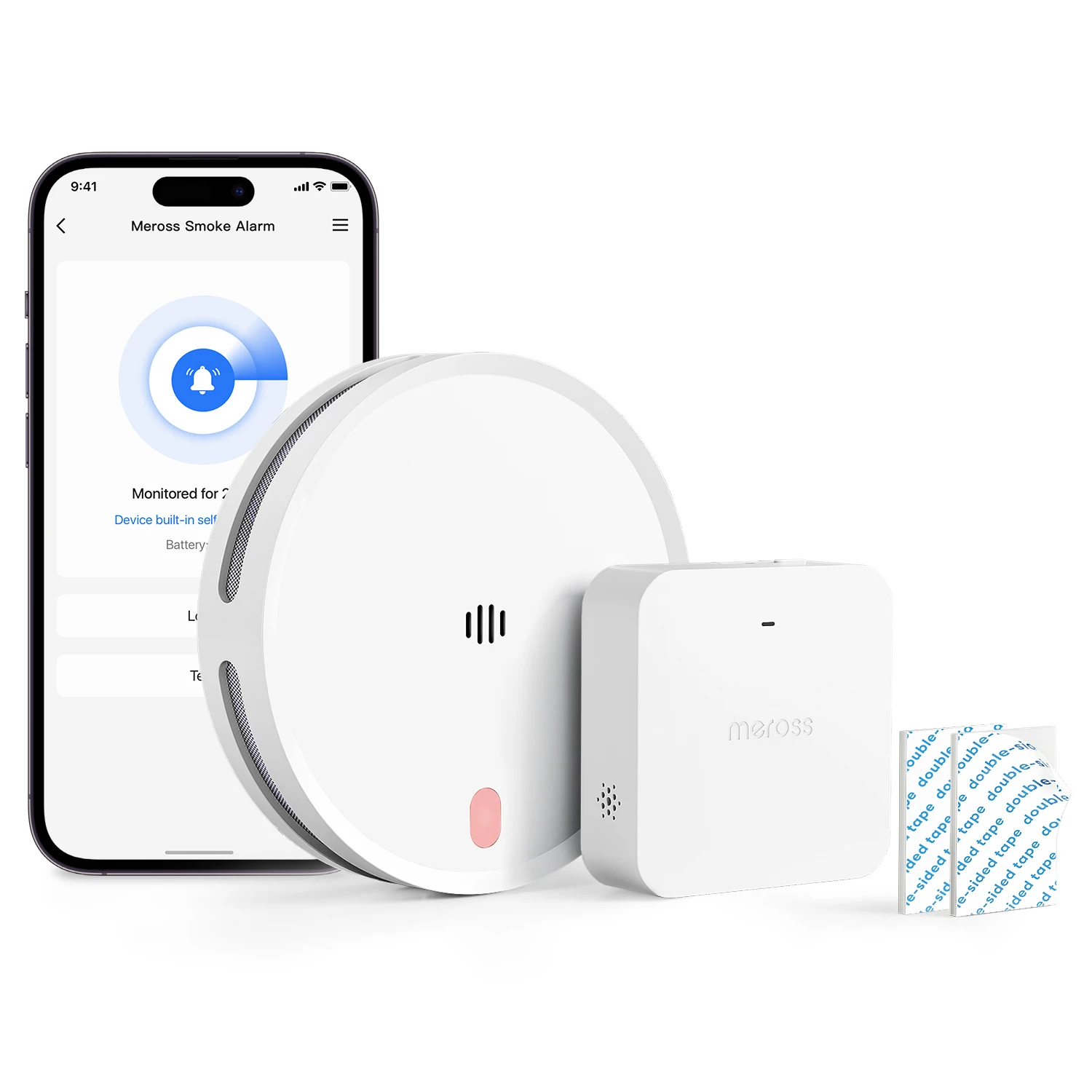 Meross สมาร์ท SMOKE ALARM ที่แม่นยํายิ่งขึ้น EU/AU/US/UK ALARM MA151 สําหรับ Home Security Smart Home ทํางานร่วมกับ Matter Alexa Smartthings 1