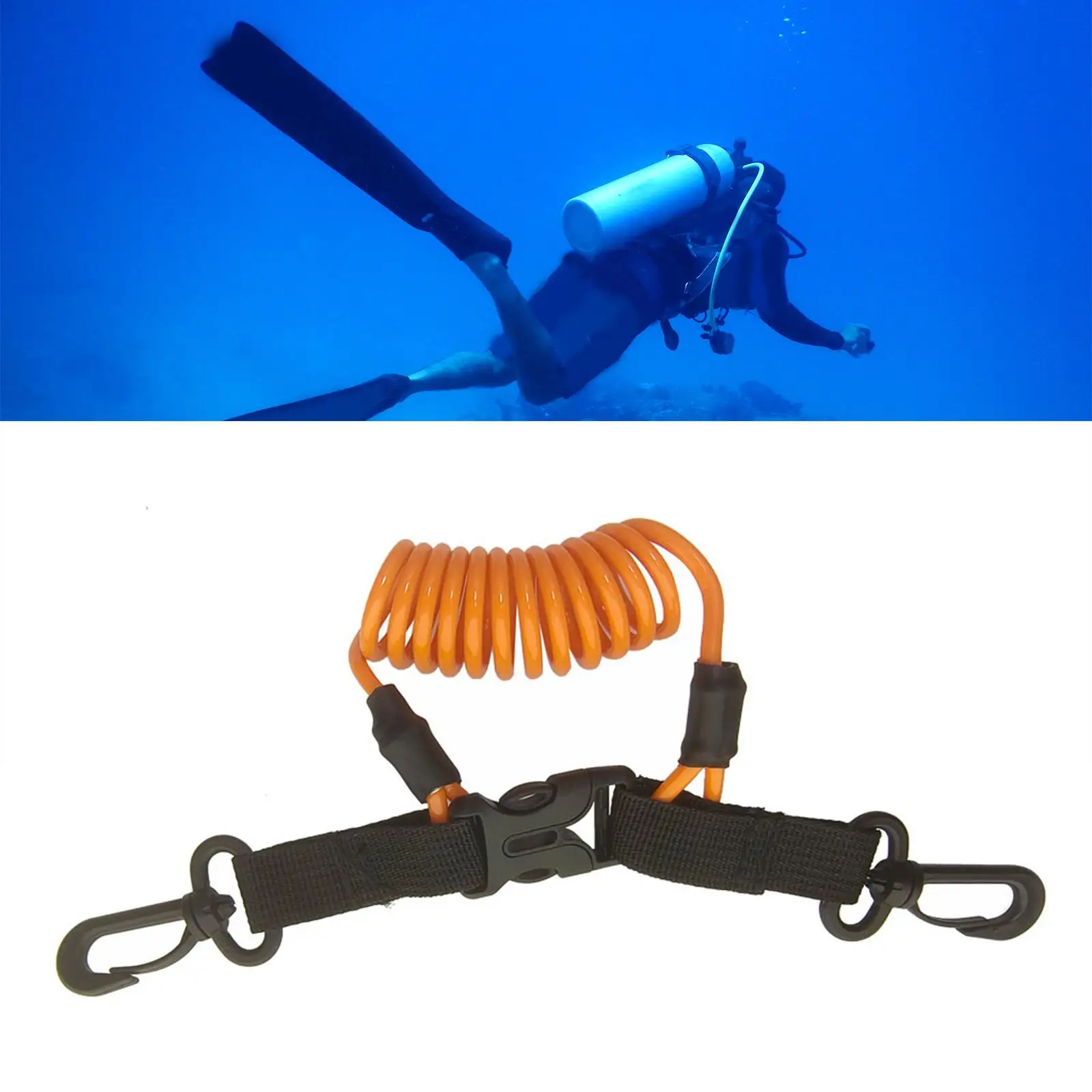 Scuba Diving Lanyard Diving Camera Lanyard with Quick Release Buckle for Snorkeling Underwater Sports Freediving Tools camera strap camera buckle accessories glasses lanyard