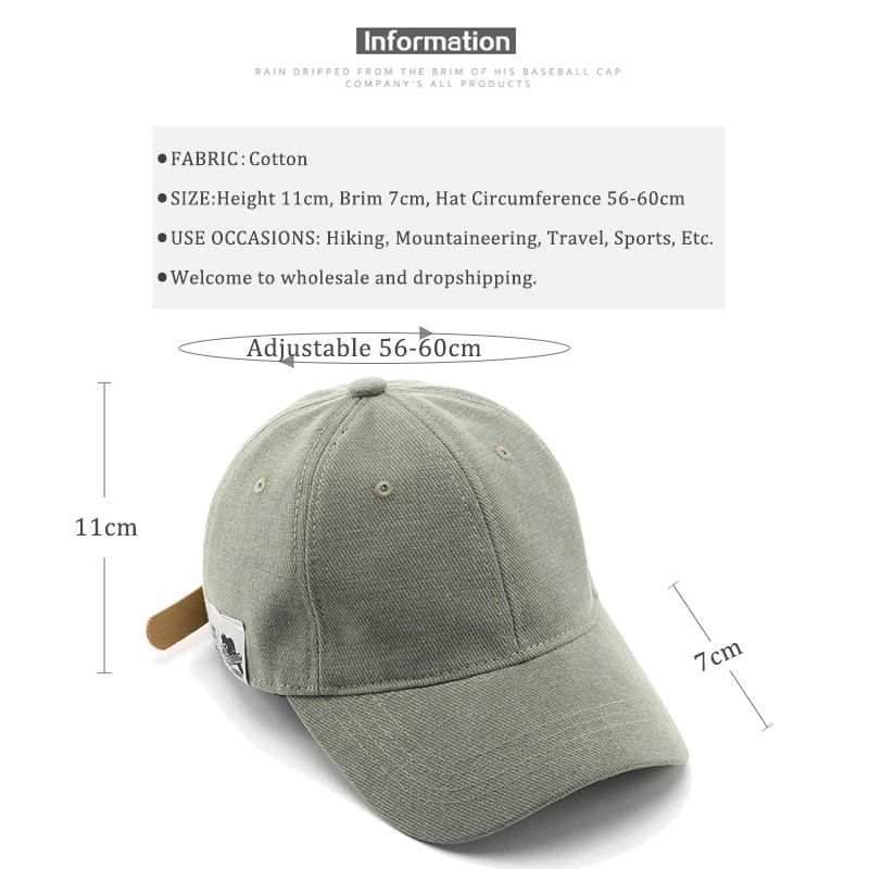 Summer Baseball Cap for Men Women Korean Style Streetwear Sun Hat Cotton Leather Buckle Snapback Caps Outdoor Trucker Hat Unisex