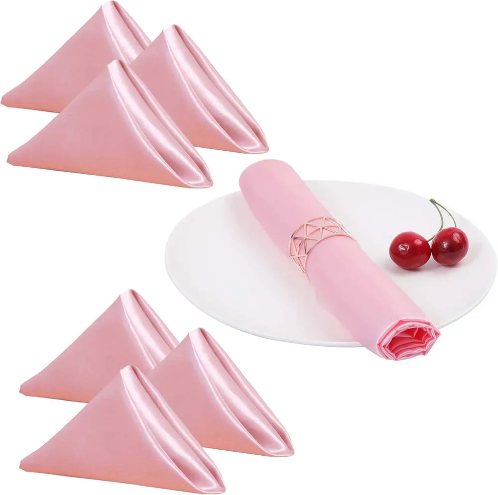6pcs Satin Napkin 30cm*30cm Serving Table Decor Dinner Towel for Wedding Party Home Hotel Christmas Decor Table Napkins satin napkins