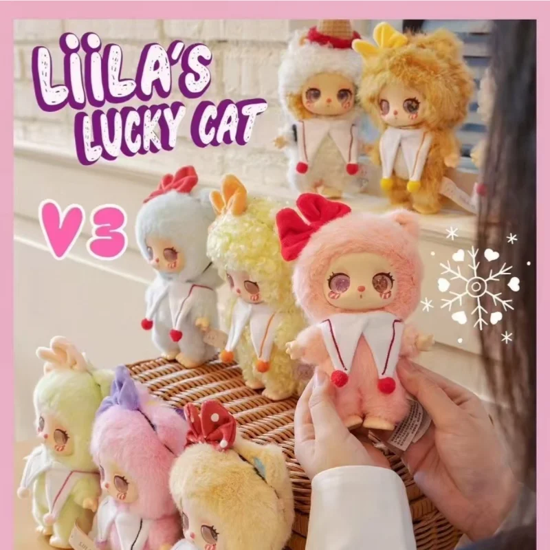 Hot Authentic Lilla Lucky Cat Third Generation Plush Toy Cute Doll