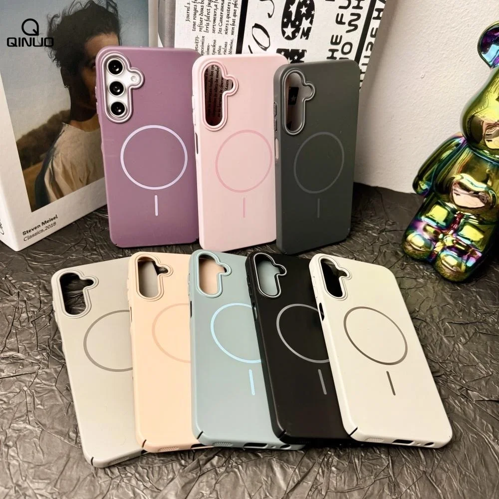 Luxury Slim Matte Magnetic Wireless Charging Hard Cover Case