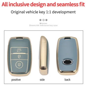 Portachiavi con supporto per chiave a distanza per Auto a 3 pulsanti in TPU per accessori Auto Kia Optima Sorento Niro Soul - Portachiavi con supporto per chiave a distanza per Auto a 3 pulsanti in TPU per