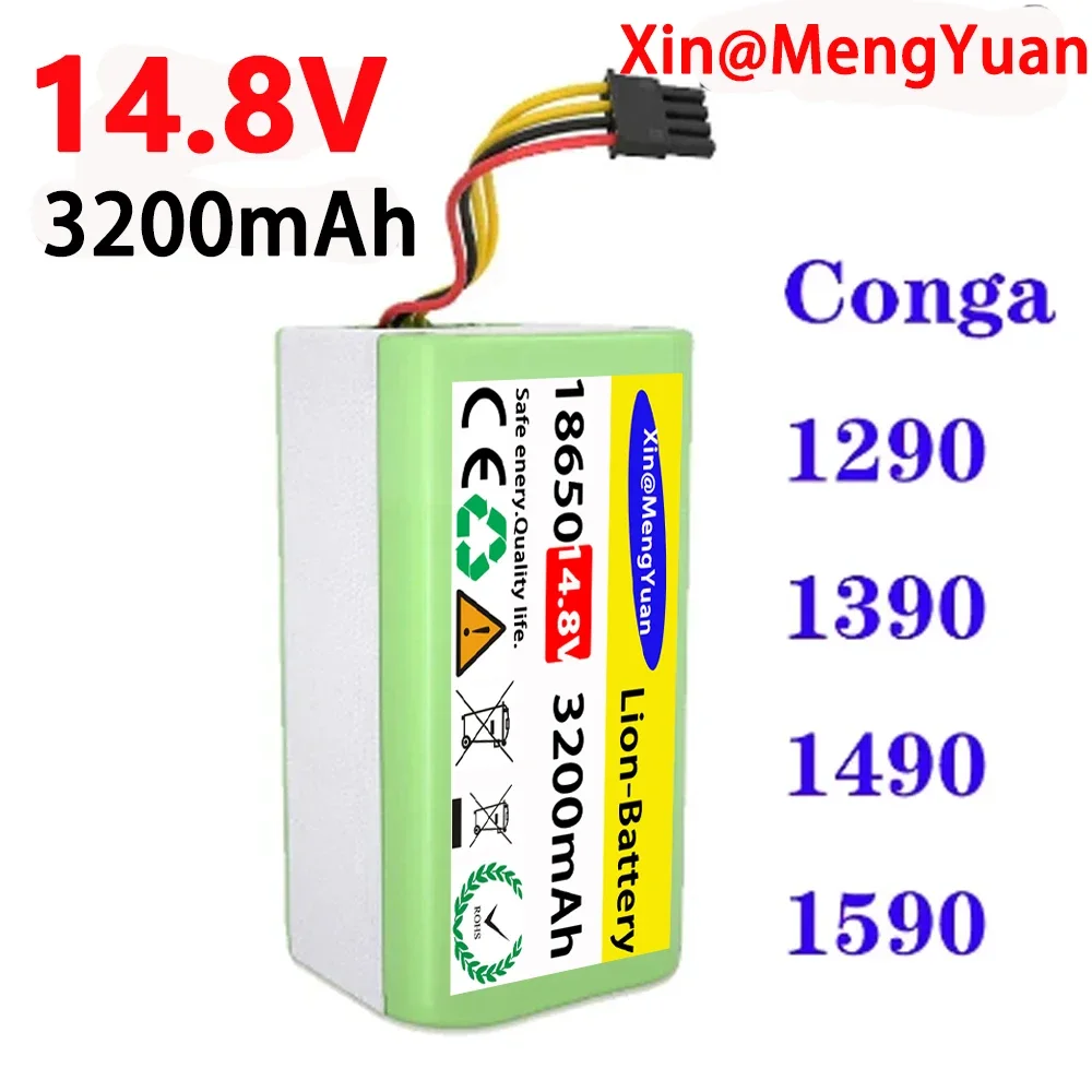 

Литий-ионный аккумулятор 2023 в, 14,4 мАч для пылесоса Cecotec Conga 6800 1290 1390 1490 Genio deluxe 1590 gutrend echo 370, новинка 520
