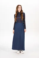 AS AW25 denim one pieces  wrap skirts adjustable waist woman clothing - Image 5