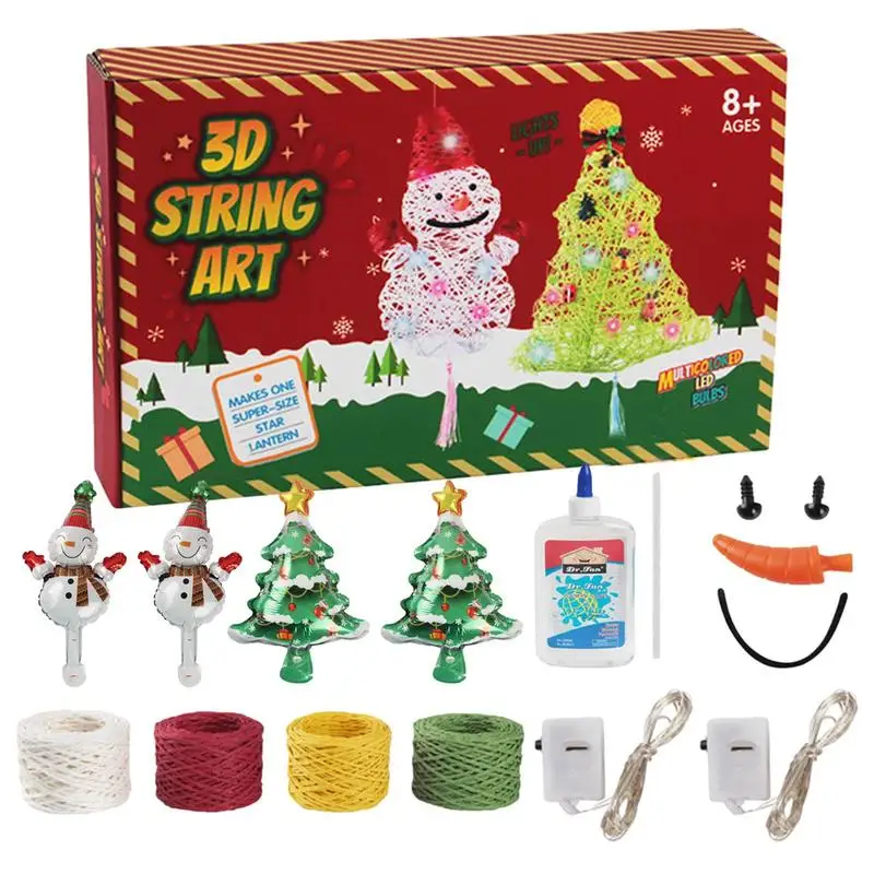 

Christmas String Arts And Crafts String Art Kit With Lights DIY Christmas Tree String Kit Christmas Decorations And Birthday