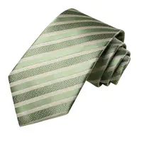 Cravate rayée vert sauge pour homme, avec pochette de costume et boutons de manchette, accessoire de smoking, cravate de luxe classique pour homme, cadeau 4