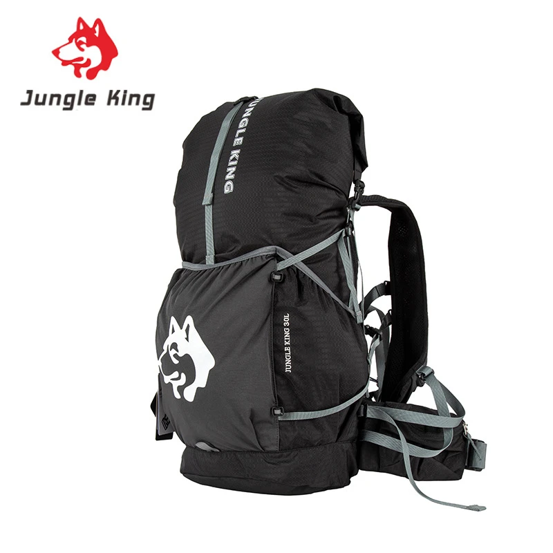 JUNGLE KING CY105030L Black Multipurpose Hiking Backpack Trail Running Fastpacking Pack Travel Bag For Outdoor Climbing Trekking