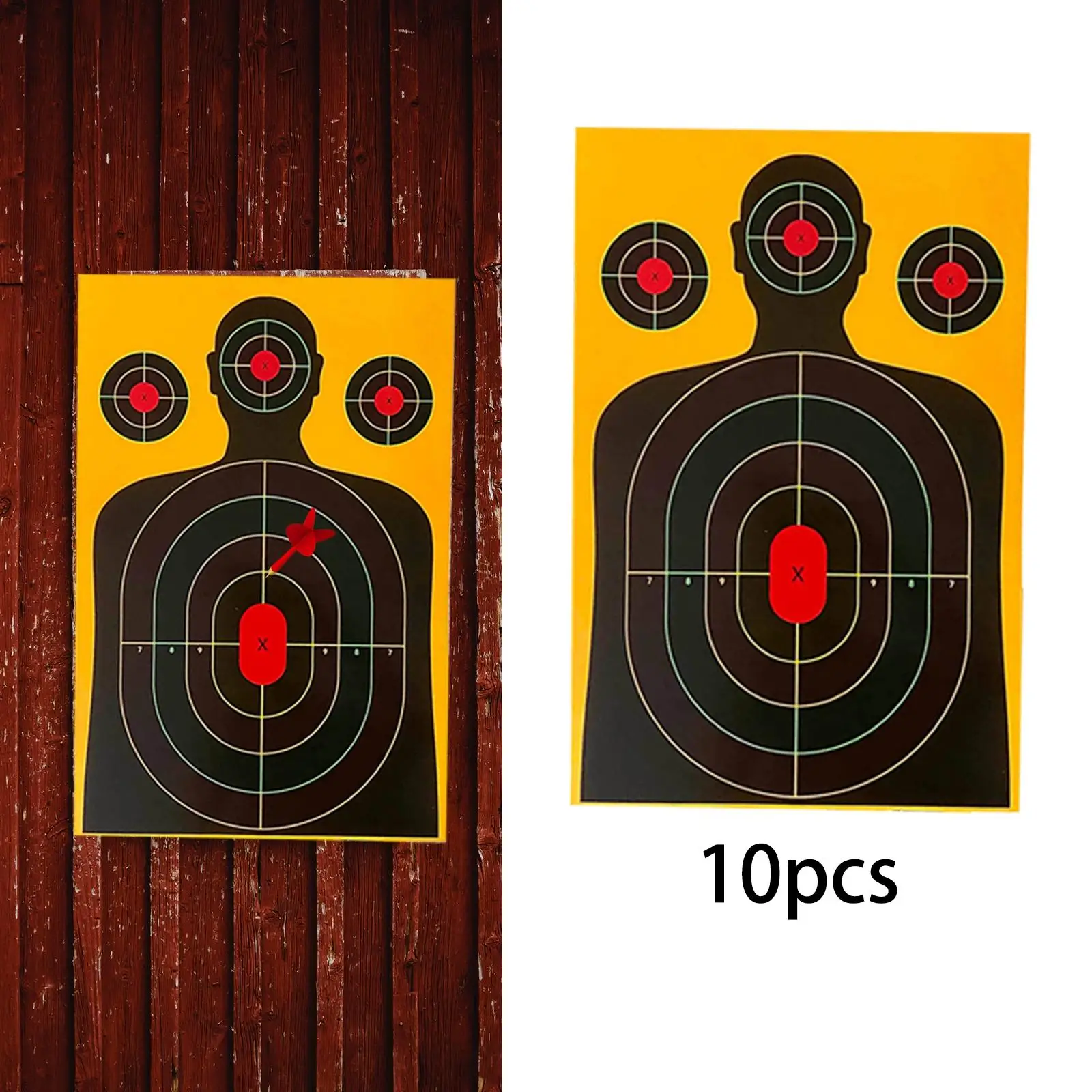 10Pcs Silhouette Target Hunting Silhouette Target Durable Catapults Letter Partition without Stand Target Training Target