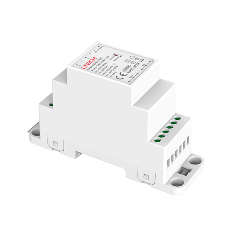 

LTECH New DALI Repeater DT6/DT8, Push DIM DALI-AMP-DIN(Din Rail & Screw Mounting) 100-240 Vac Max. 220mA Led Power Amplifier