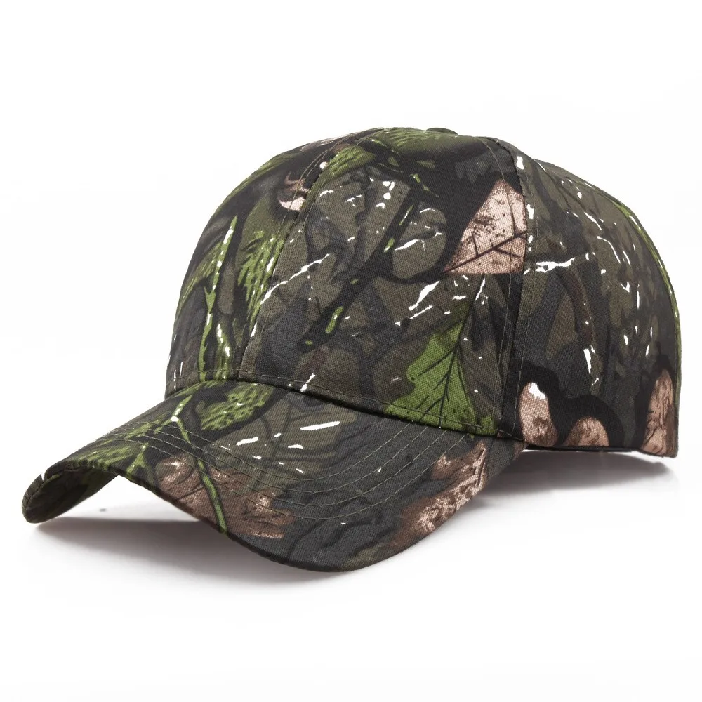 Mens Camouflage Adjustable Baseball Hat Camo Hunting Fishing Army