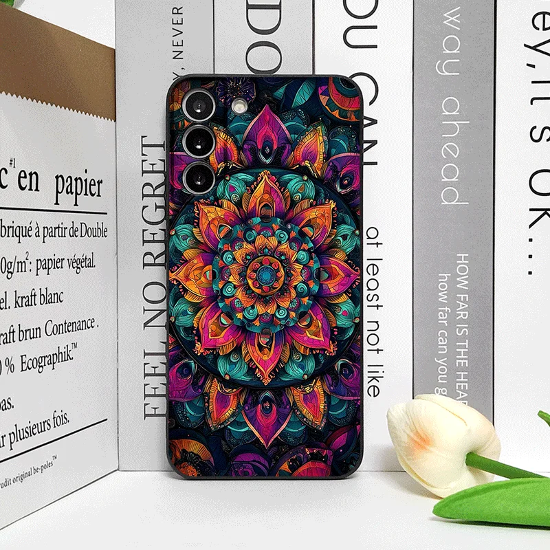 Vintage Mandala Lotus Flower Pattern Trendy Soft Phone Case
