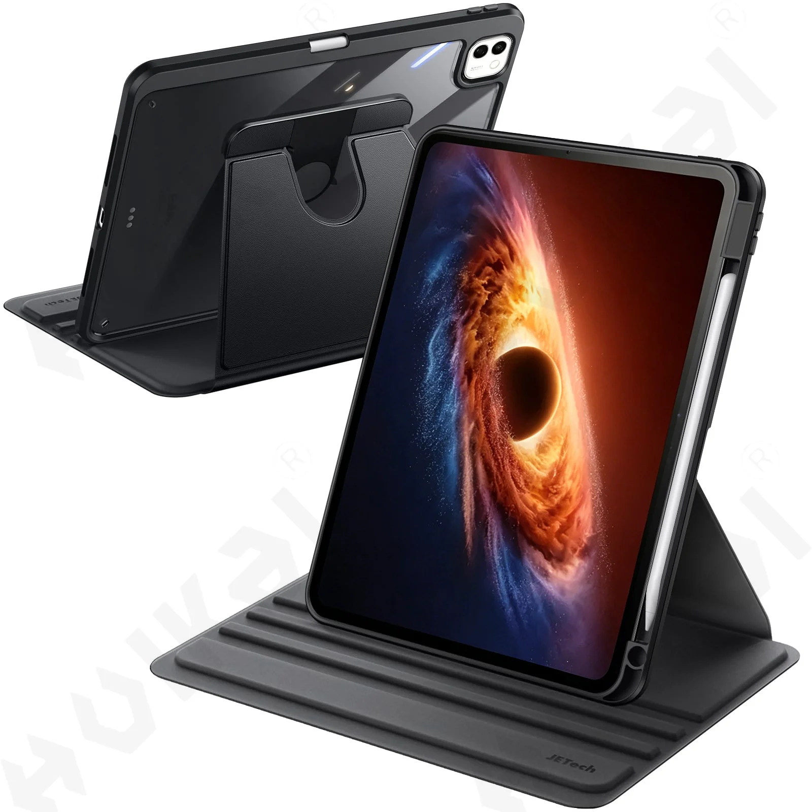 Enhanced Protective Case with 360° Rotating Stand and S Pen Holder