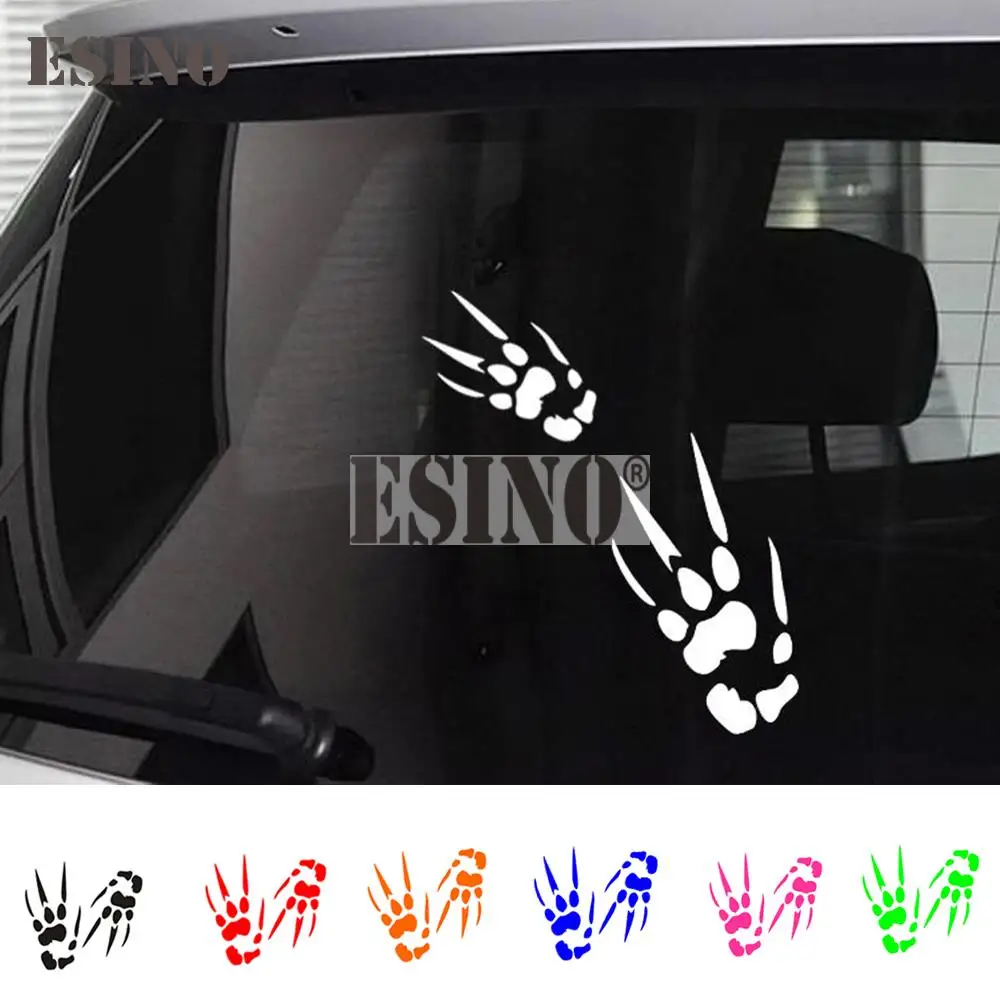 

2 x Funny Creative Car Styling Skull Claws Paws Car Decorative PVC Carving Waterproof Auto Decal Car Body Decal Pattern Vinyl
