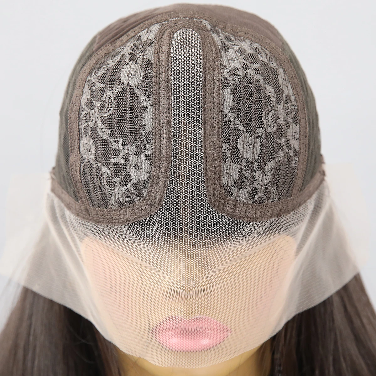 Pure Handmade Lace Party Wig Headband Women's Daily Wig Natural Heat Dissipation Black Brown Long Hair Straight Hair