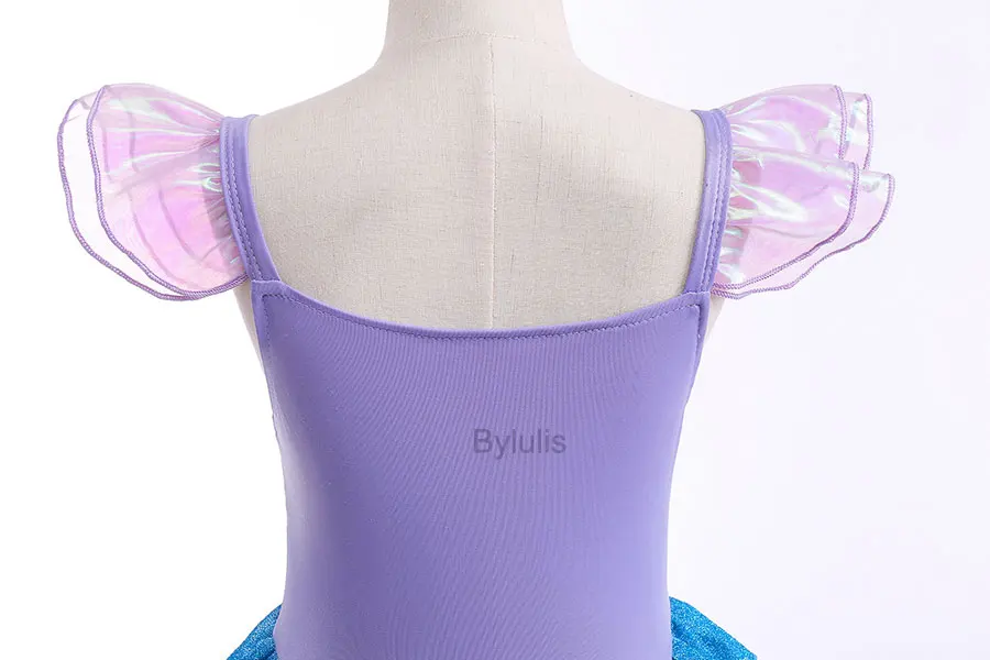 Girls Mermaid Costume Princess Ariel Halloween Carnival Birthday Party Dress Outfit
