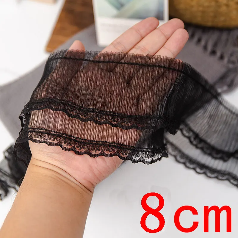 4cm Wide Lace Ribbons For Crafts Hollow Sewing Tulle Fabric For