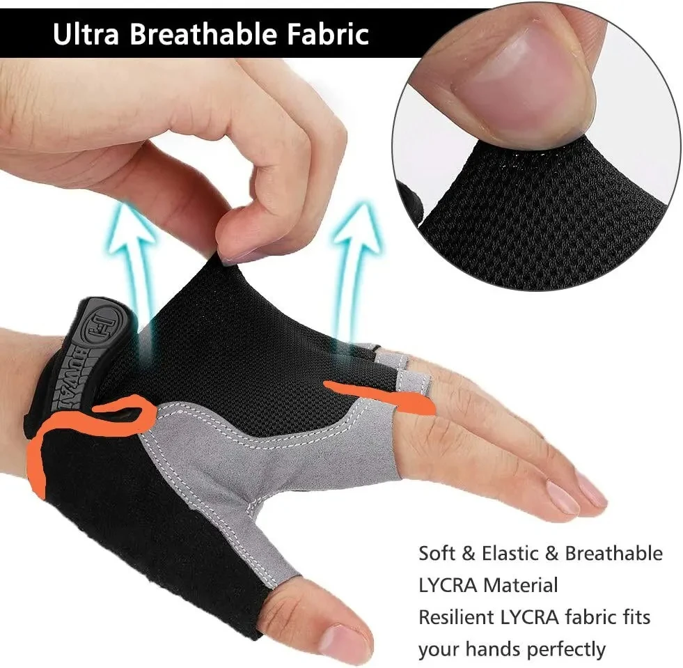 Cycling Gloves Anti Slip Shock Breathable Half Fingerless Gloves Bike Mtb Sport Mittens Cycling Bicycle protective gloves