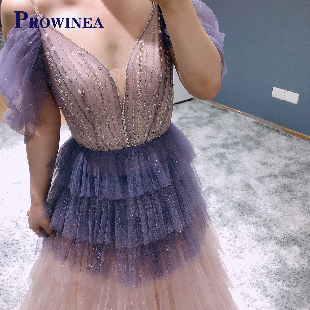 PROWINEAGlitterTieredRufflesPurpleEveningDress2023LuxuryDubai