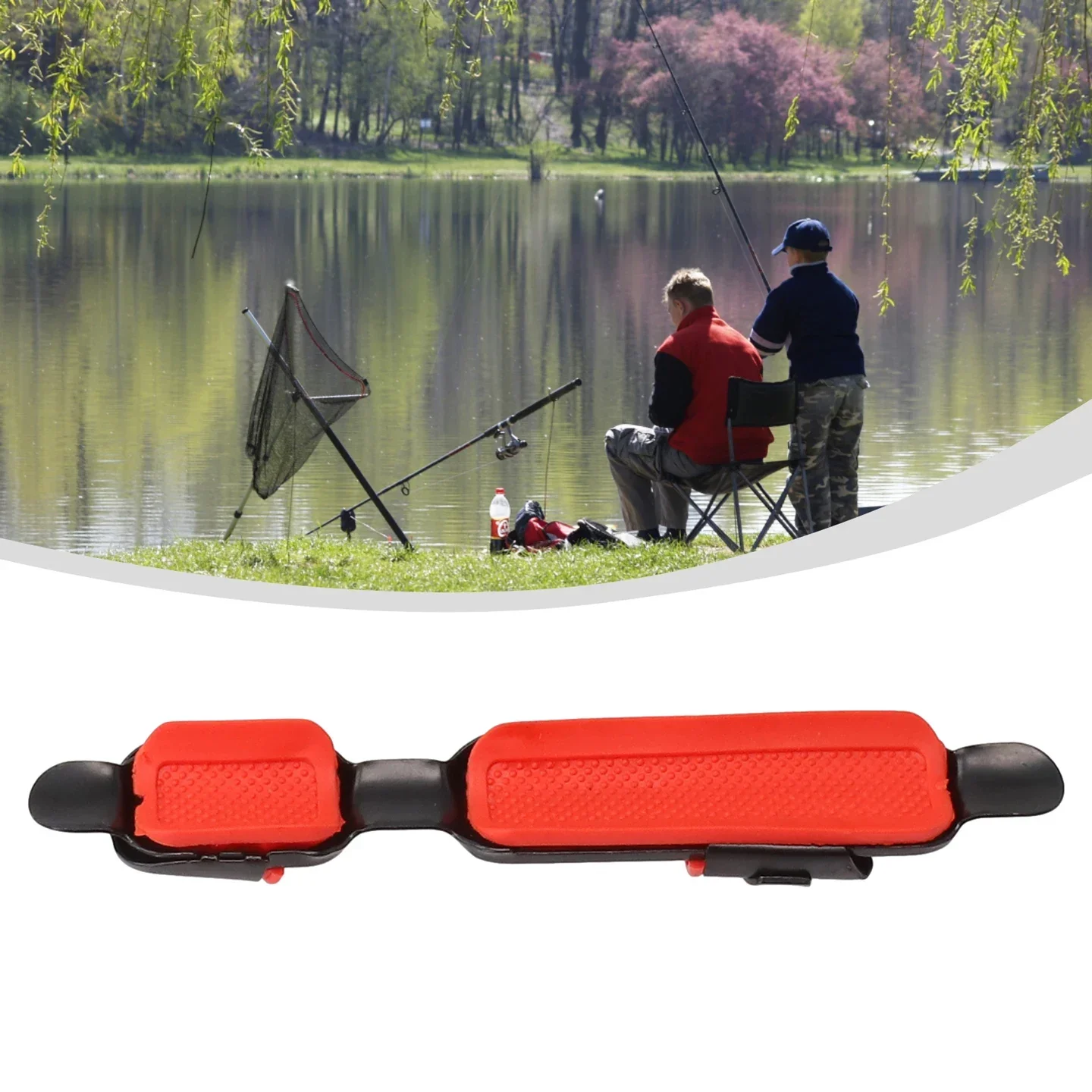 Porte-moulinet Réglable Pour Canne à Pêche - Lot De 4, Avec Rondelle Caoutchouc, Longueur 6 à 10 Cm, Noir/rouge - 6
