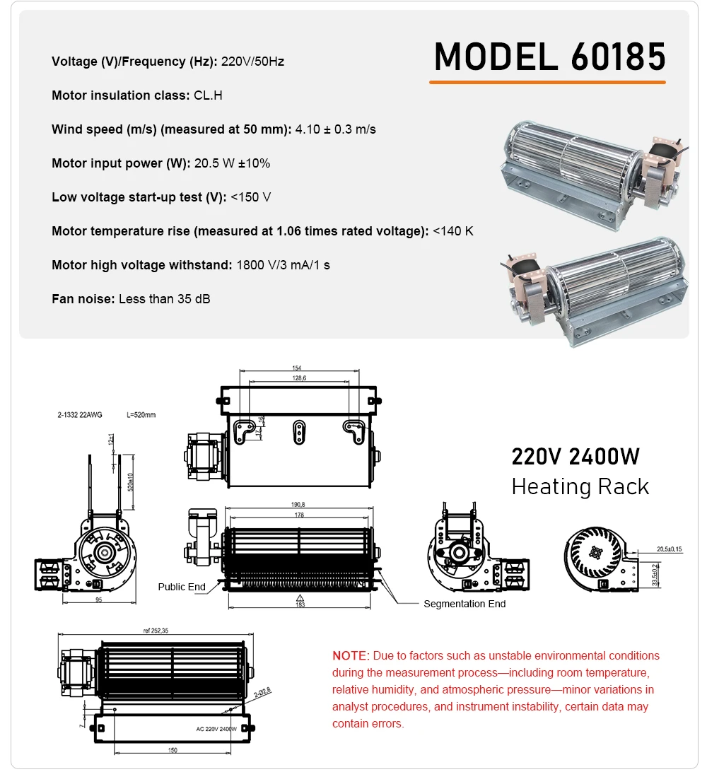 220V 30W Tangential Blower High Power Cross Flow Fan Centrifugal Fan Axial Exhau