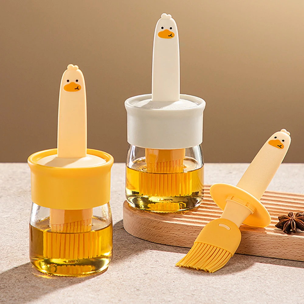 Oil Brush Silicone Barbecue Oil Kitchen High-Temperature Resistant Integrated Seasoning Bottle Pancake