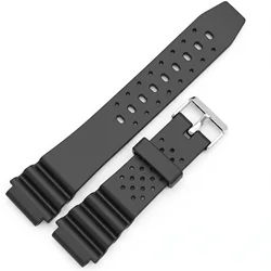 Premium Men's Sports Silicone Watch Strap - Durable 18mm, 20mm, 22mm Rubber Watchband Accessory - 22mm (Black)