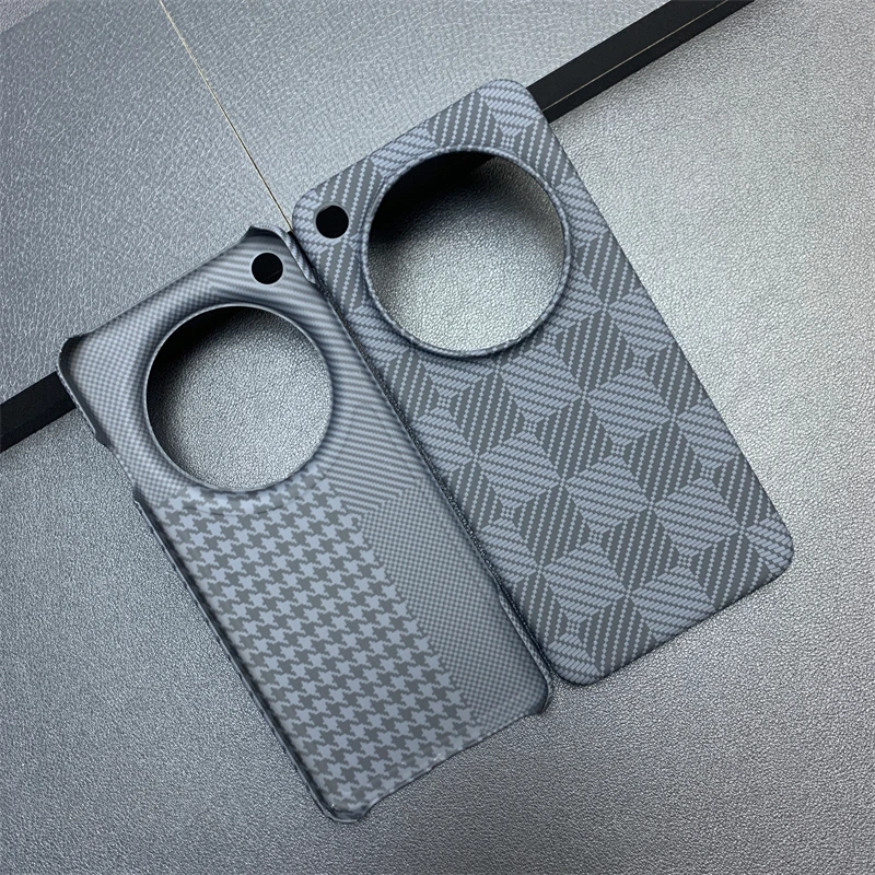 Luxury Kevlar Textured Checkerboard Ultra-Thin Shockproof Back Cover Case
