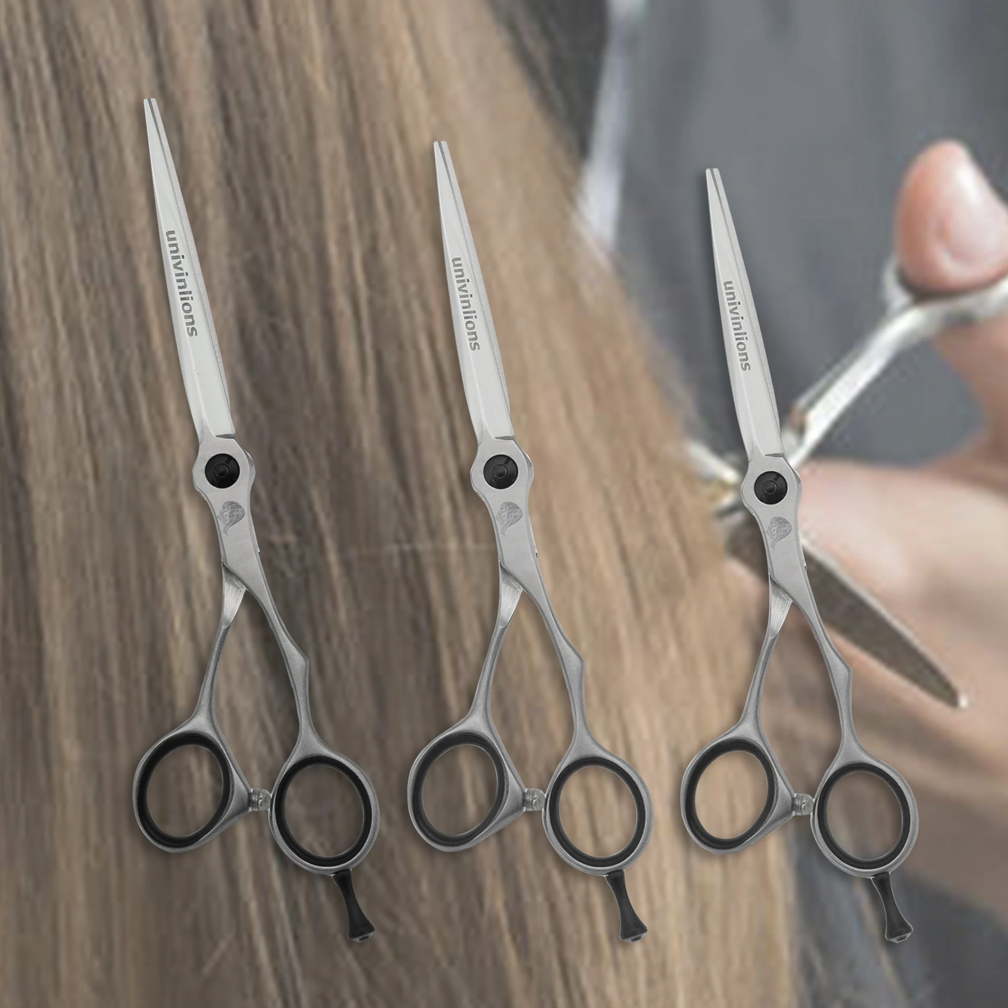 Dog Grooming Scissors 5.5/ 6.0/ 6.5 Super Light Hair Cutting Scissors Professional Straight Shears Pet Grooming Hairdressing Scissor Matt Silver Slim