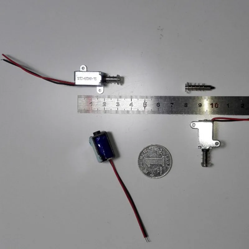 DC 8V-12V 6mm 스트로크 마이크로 풀형 전자석 흡입형 스프링 포함 85옴