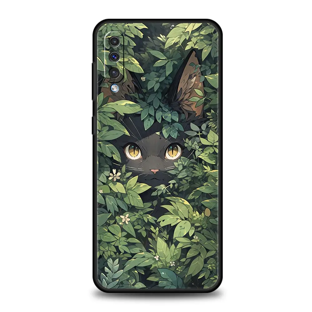 Artistic Black Cat Starry Phone Case