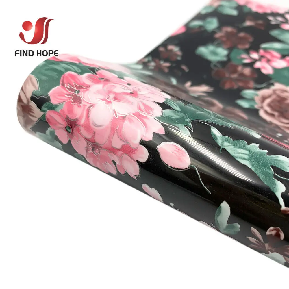 Camo Cloud Flower Pattern Heat Transfer Vinyl Film for DIY Textile and Bag Decoration