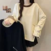 Loose Fit Oversized Hoodie Long Sleeve round Neck Casual Top Autumn Winter New Arrival Asymmetrical Design Comfortable Cotton...