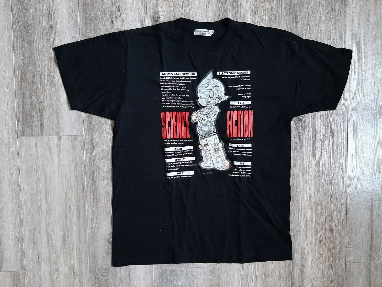 Vintage Tezuka Osamu Astro Boy Hologram Shirt L Jersey Vintage