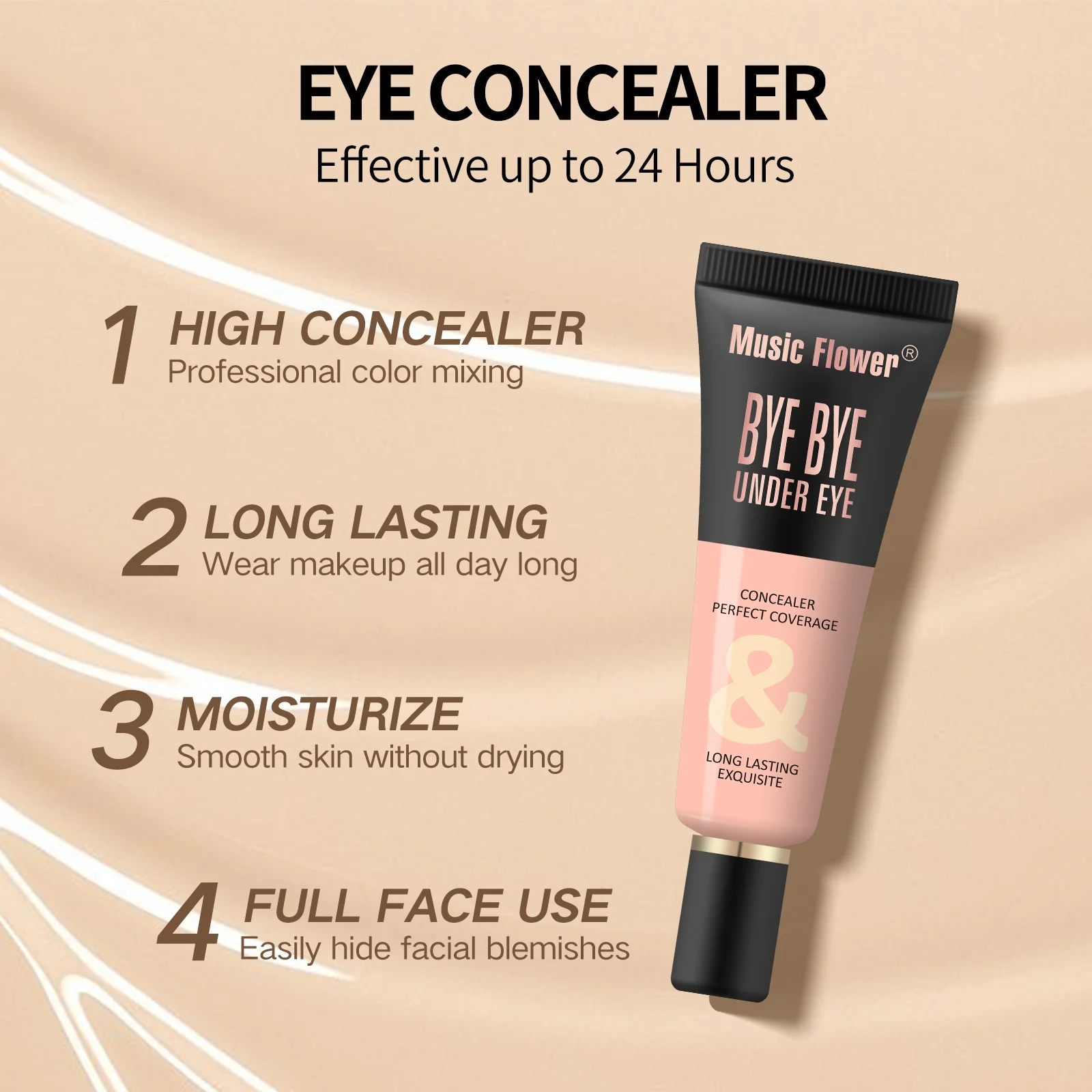 Concealer Perfect Coverage&Long Lasting Exquisite, Foundation, Buildable Foundation For A Smooth, Satin Finish, 0.422fl.oz 2