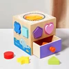 Montessori Wooden Sensory Toy Baby Shape Matching Color Cognition  Permanence Box Kid Music Stick Fine Motor Skill Education Toy 4