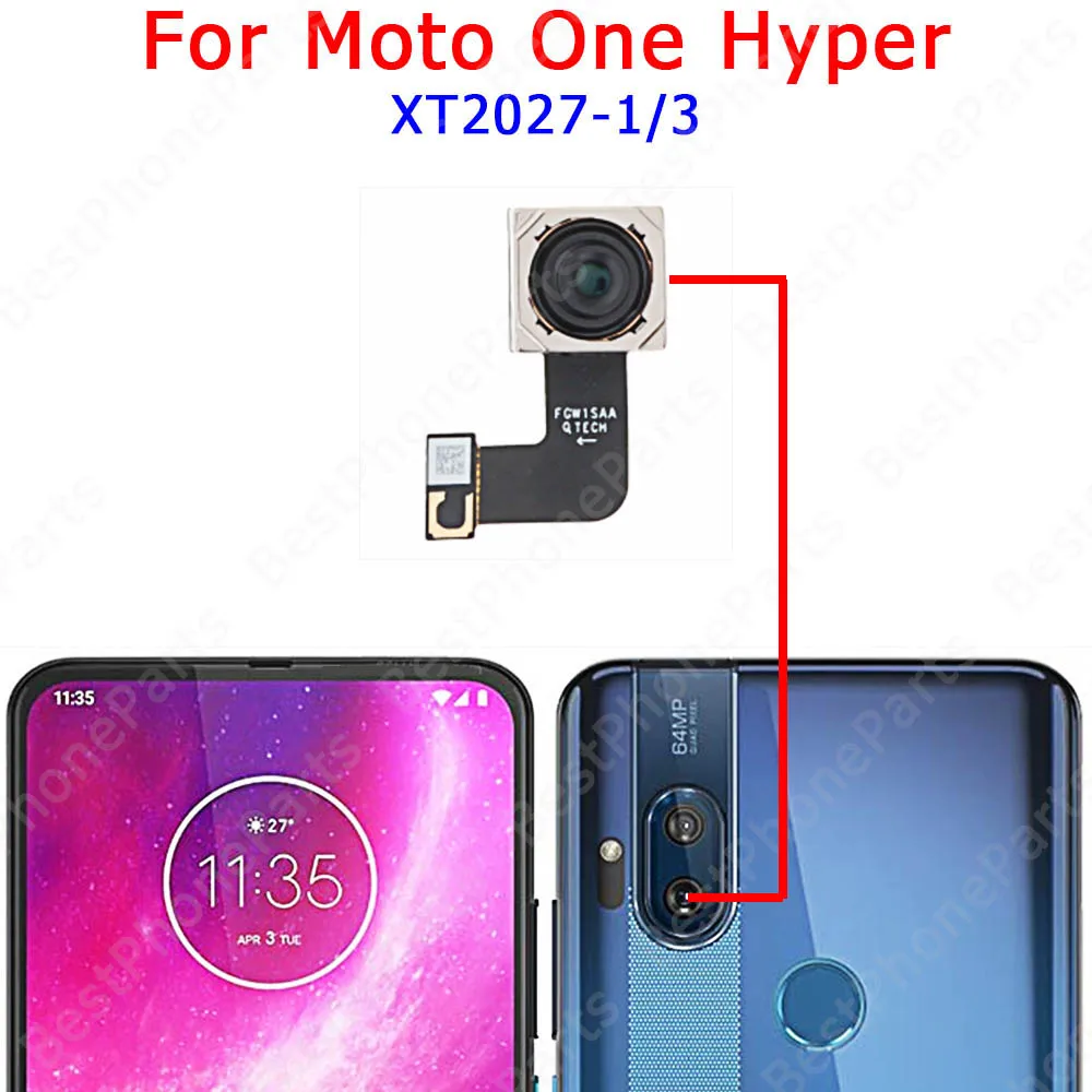 Motorola Hyper Camera Selfie Back View Front Rear Backside Big