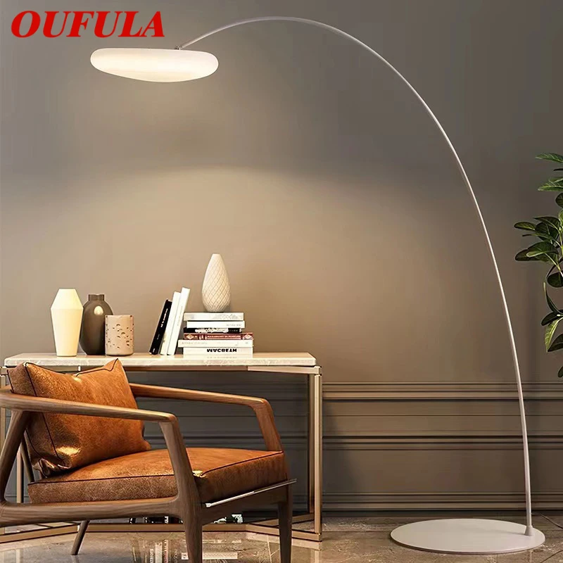 

OUFULA Fishing Floor Lamp Nordic Modern Family Living Room Beside The Sofa Creative Cloud LED Decorative Standing Light