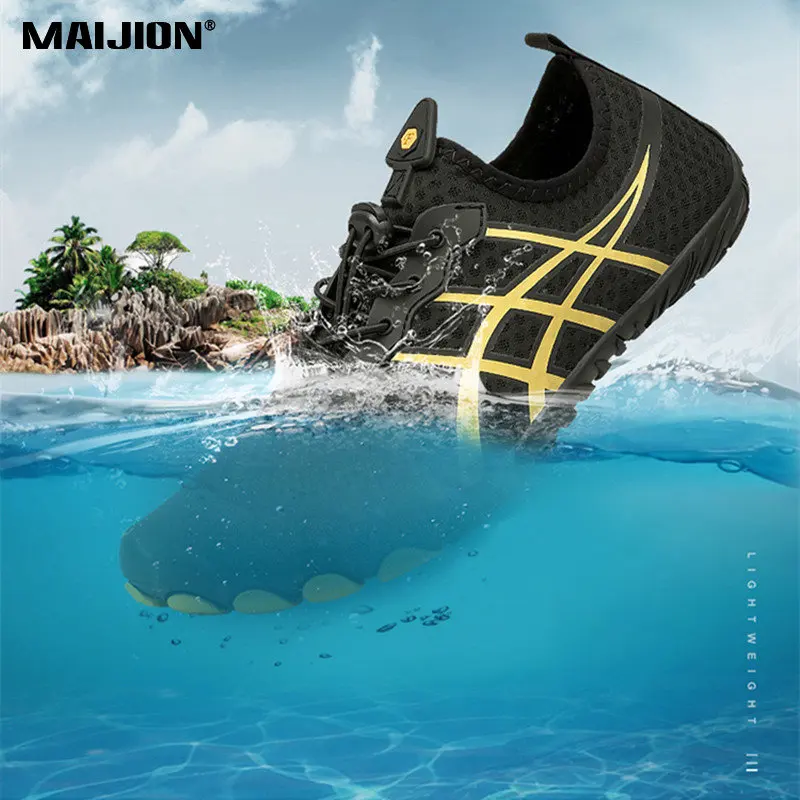 Aqua Shoes Elastic Breathable Water Sports Shoes For Men Women Boating Kayaking Quick Dry Nonslip Barefoot Upstream Wading Shoe
