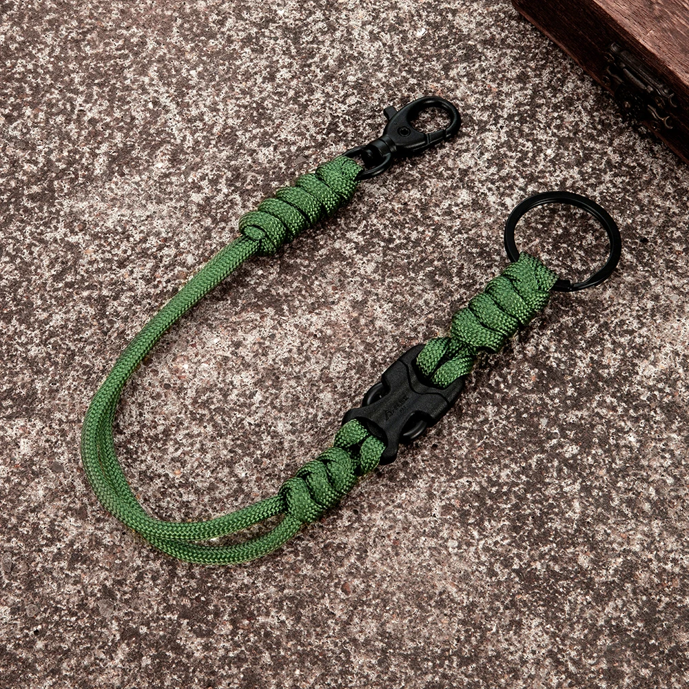 2 Portachiavi Paracord Con Moschettone Colorati: Cordino Lungo 55 Cm Per Chiavi, Carte E Outdoor - 2