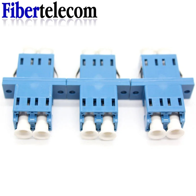 Fiber optical Flange Coupler LC-LC Duplex Coupler Connector Single Mode Plastic duplex optical fiber adapter LC UPC 4