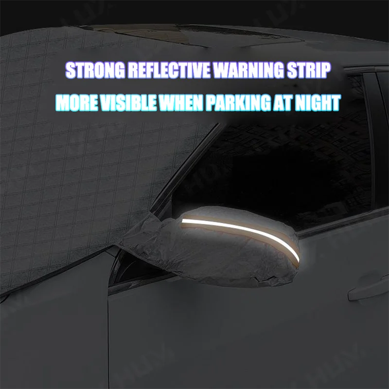 Enhanced Car Magnetic Windshield Snow Cover - 5-Layer Waterproof & Windproof Protection