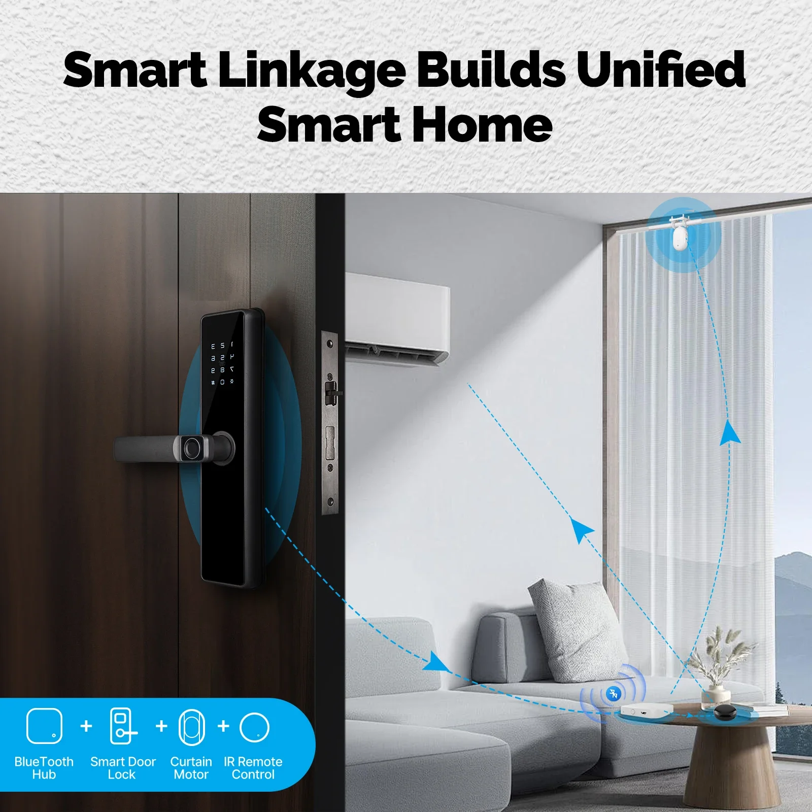 MOES Tuya Zigbee Smart Electric Curtain Robot Timing Auto Opener Light Sensor Ap