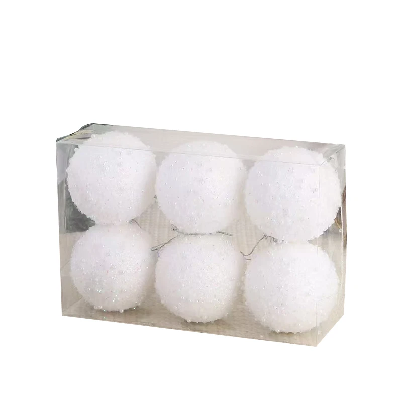 thumbnail image 1 of 6 bolas de Navidad de 8 cm para adornos de árbol de Navidad, colgantes para árbol de Navidad, decoración para fiestas en el hogar, regalo de Año Nuevo, 1 of 5