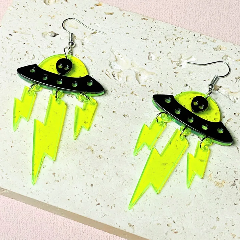 1 Pair Alien Planet Earrings Space Earrings Alien Earrings Gift