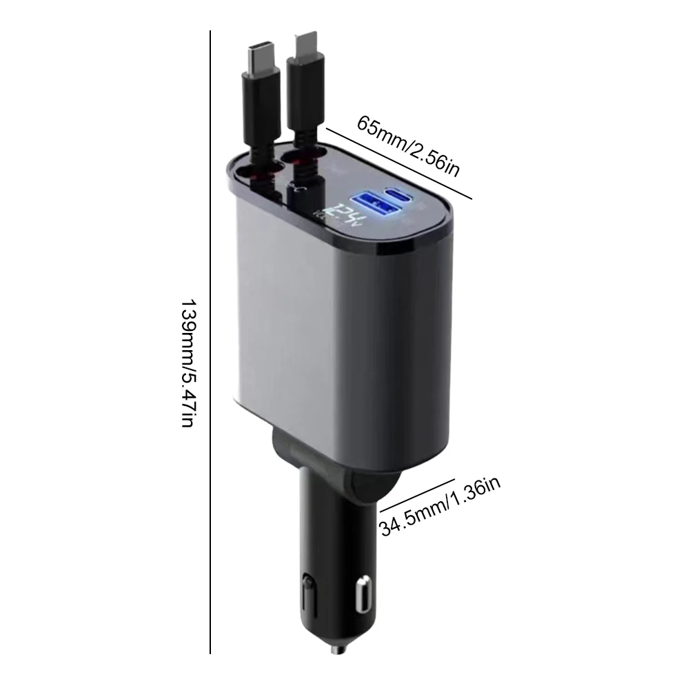 Green Cell Caricabatteria da auto USB-C USB 38 W 2 porte