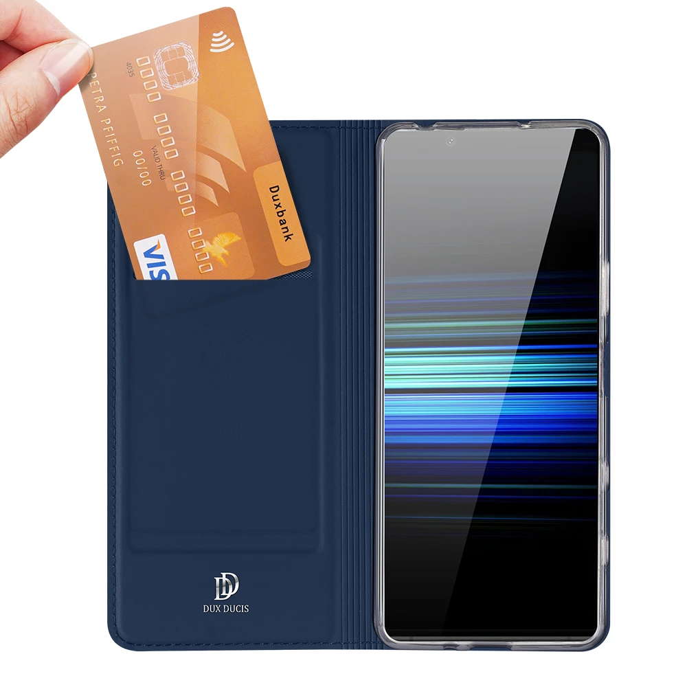 Leather Flip Wallet Case with Card Slot - DUX DUCIS Skin Pro Series