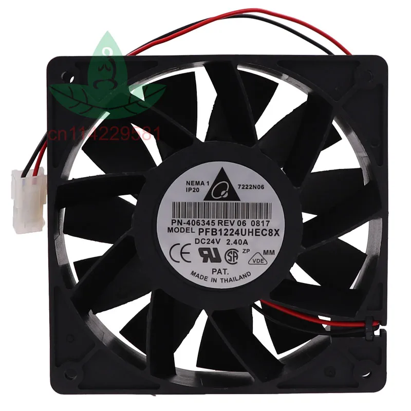 Ventilador Térmico para Delta Pfb1224uhec8x 12038 24v 2.40a Fios 120 mm Grande Volume de ar Ventilador de Refrigeração do Inversor - Imagem 3