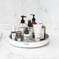 Turntable Cabinet Spice Organizer 25/30cm Rotating Condiment Organizer for Bathroom Cabinets Kitchen Countertop UD88 2
