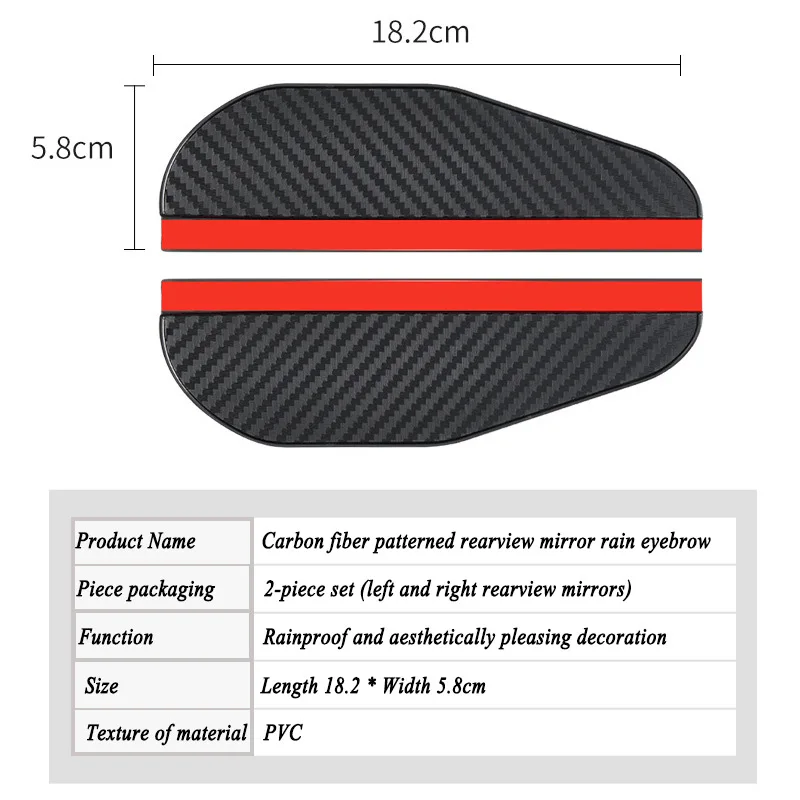 Car Rear View Mirror Rain Eyebrow Visor 2pcs Rain Cover for SMART Fortwo Forfour 453 451 452 450